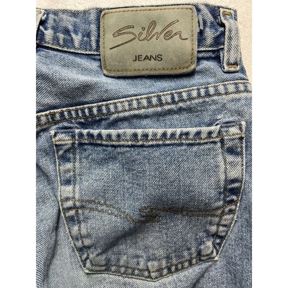 Vintage Silver Jeans Mens 27x32 Made In Canada Straight Leg Button Fly